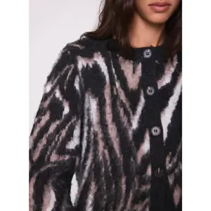 Mint Velvet Neutral Zebra Knit Cardigan